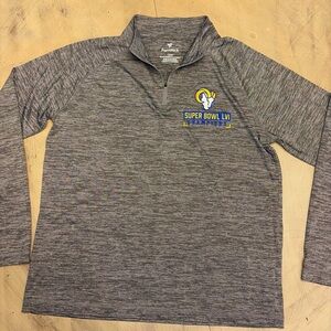 Mens Fanatics Los Angeles Rams Super Bowl Champions Compression Long Sleeve Sz L